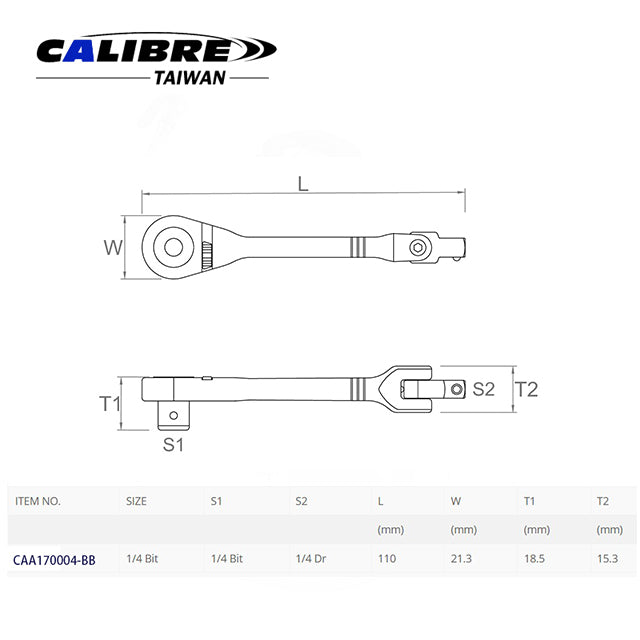 Mini Ratchet with 1/4" Dr