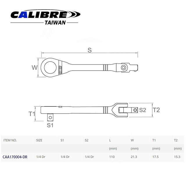 Mini Ratchet with 1/4" Dr