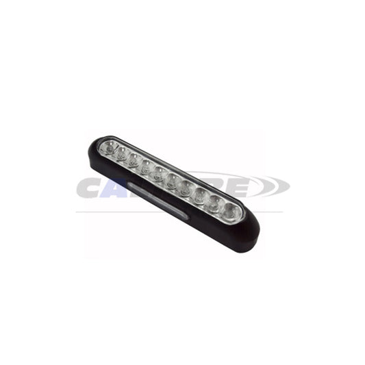 Rear Lantern with LED Shield Light Black Clear Lens E-Approved