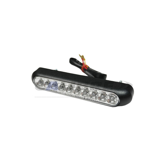 Rear Lantern with LED Shield Light Black Clear Lens E-Approved