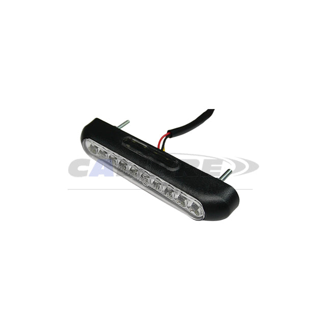 Rear Lantern with LED Shield Light Black Clear Lens E-approved