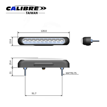 Rear Lantern with LED Shield Light Black Clear Lens E-Approved