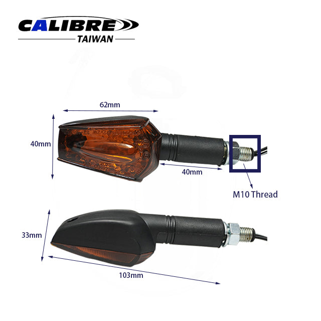 MP Turn Signal Black 12V 21W E-approved