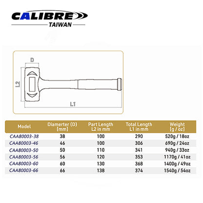 CAA80003 TAIWAN CALIBRE PU Dead Blow Hammer