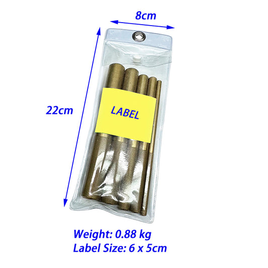 5pc Brass Drift Punch Set