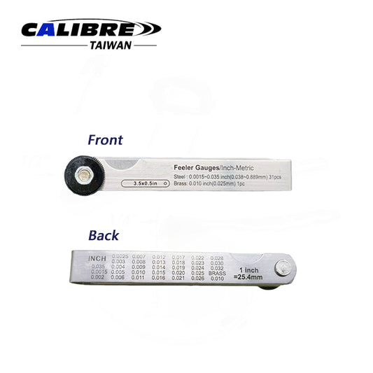 32 Blades Feeler Gauge 0.0015"~0.035"