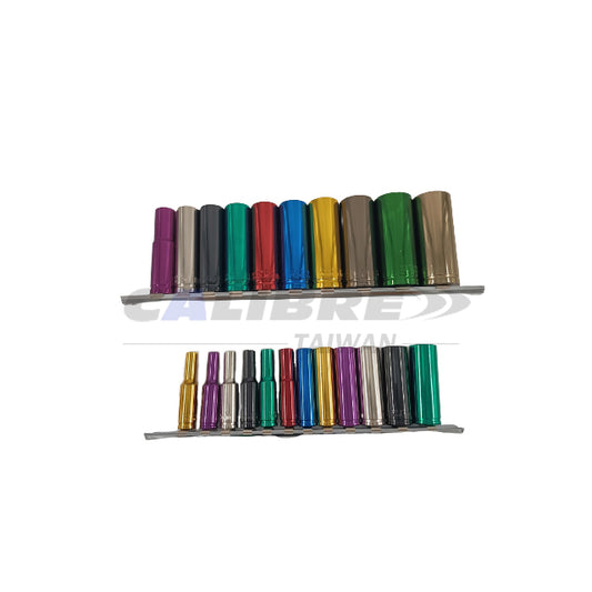 Colored Deep Sockets Set On Rail