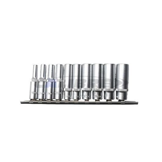 1/4" Dr 10pc 6pt Deep Socket Set