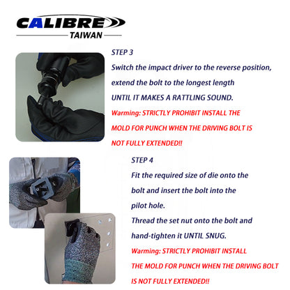 Knockout Punch Set Round Hole & Square Hole