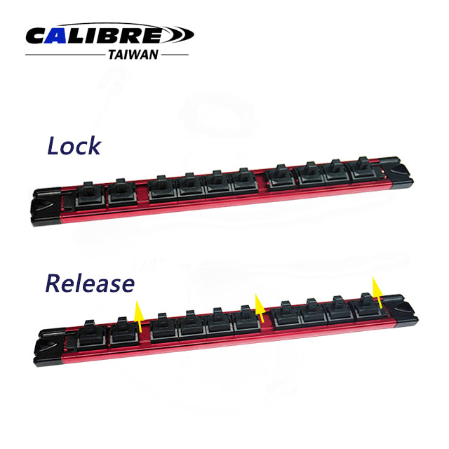 CAC550001 TAIWAN CALIBRE Aluminum Rail with Bend Lock Plastic Socket Holders
