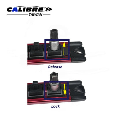 CAC550001 TAIWAN CALIBRE Aluminum Rail with Bend Lock Plastic Socket Holders