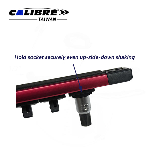 CAC550001 TAIWAN CALIBRE Aluminum Rail with Bend Lock Plastic Socket Holders