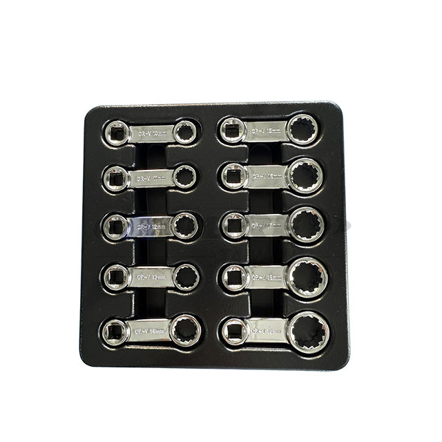 10pc 12T 3/8" Dr Anti-Shedding Wrenches
