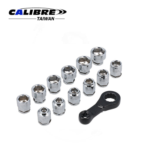 13pc Ratchet Torque Adapter with Shallow Insert Sockets