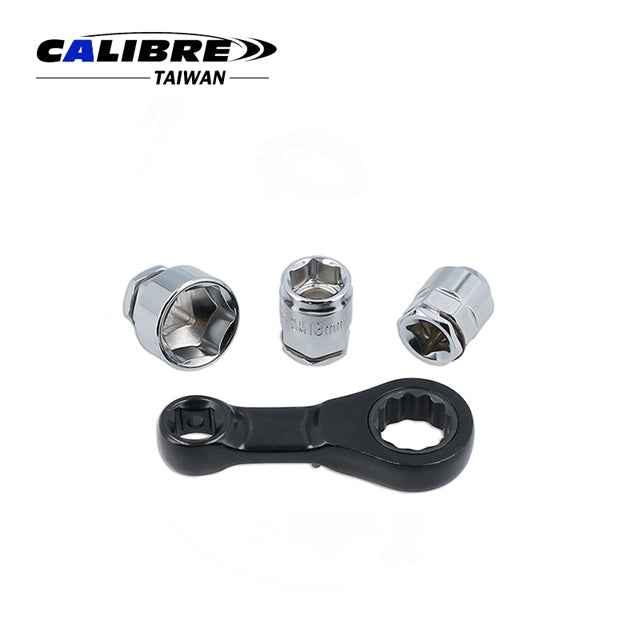13pc Ratchet Torque Adapter with Shallow Insert Sockets