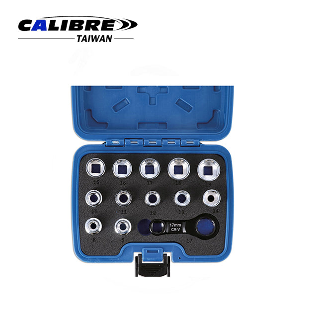 13pc Ratchet Torque Adapter with Shallow Insert Sockets