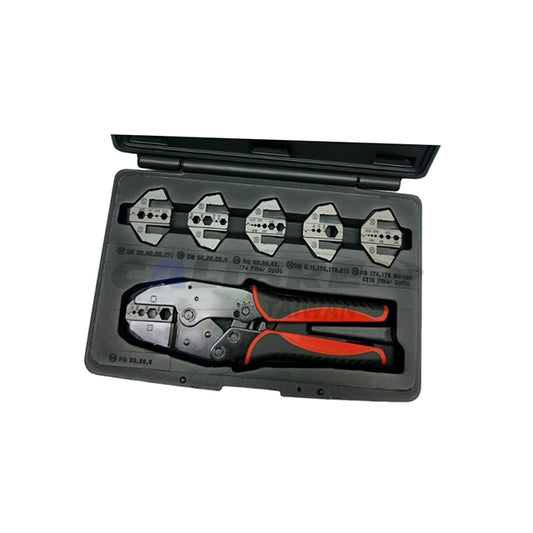 7pc RG type Coaxial Cable Connector Crimper Kit