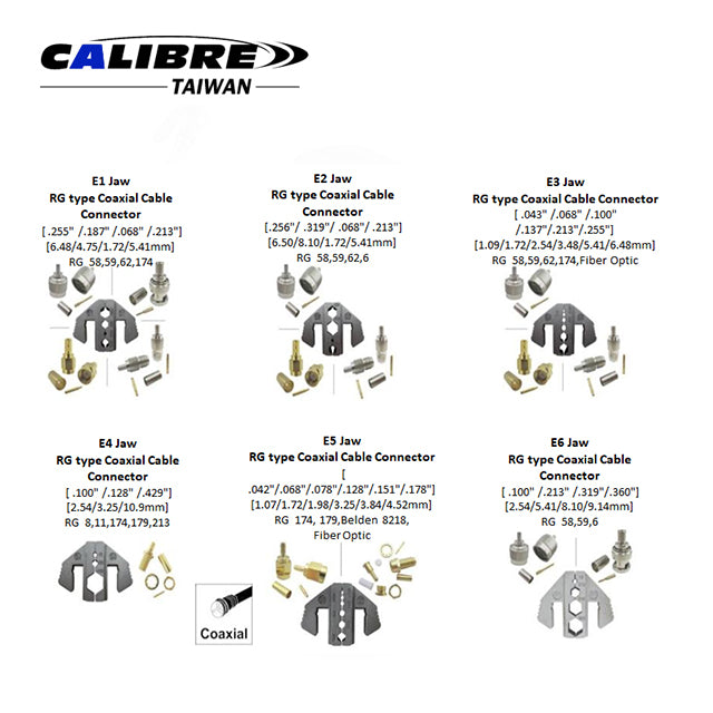 7pc RG type Coaxial Cable Connector Crimper Kit