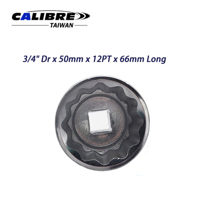 Chrome Plated 50mm 3/4”Dr. Axle Nut Socket