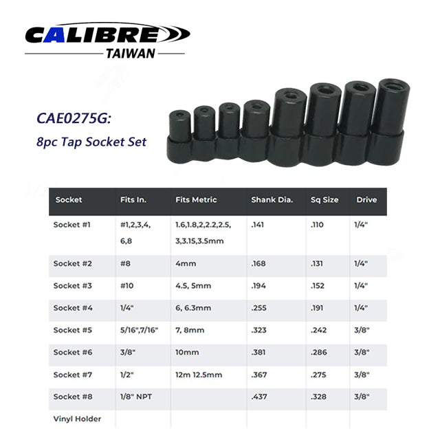 CAE0275 TAIWAN CALIBRE Tap Socket Set