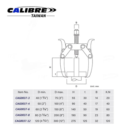 CAG0037 TAIWAN CALIBRE Two-Jaw Gear Puller