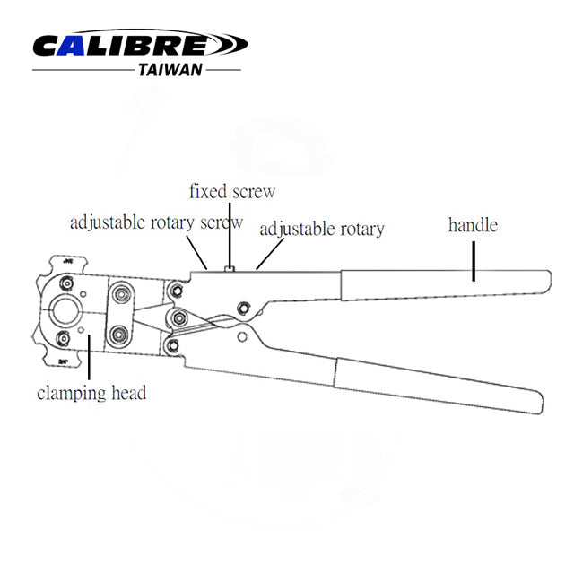 CAG0068 TAIWAN CALIBRE PEX Pipe Crimper Tool For 1/2”, 3/4”, 3/8", 1”