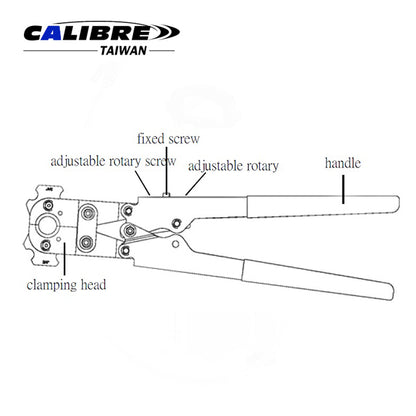 CAG0068 TAIWAN CALIBRE PEX Pipe Crimper Tool For 1/2”, 3/4”, 3/8", 1”