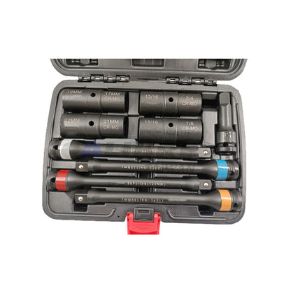 9pc Flip Socket and Torque Extension Bar Set