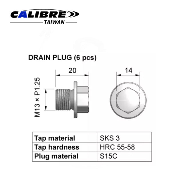 Oil Drain Repair Kit For M13 x 1.25P