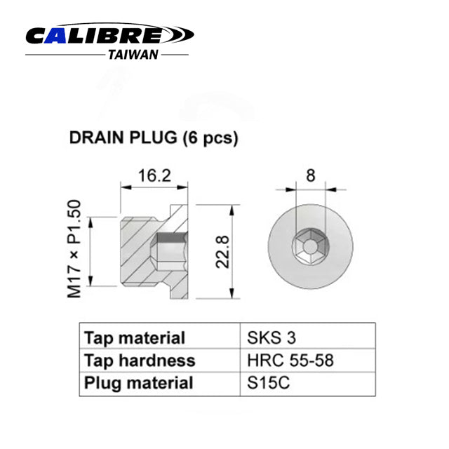 Oil Drain Repair Kit For M17 x 1.50P