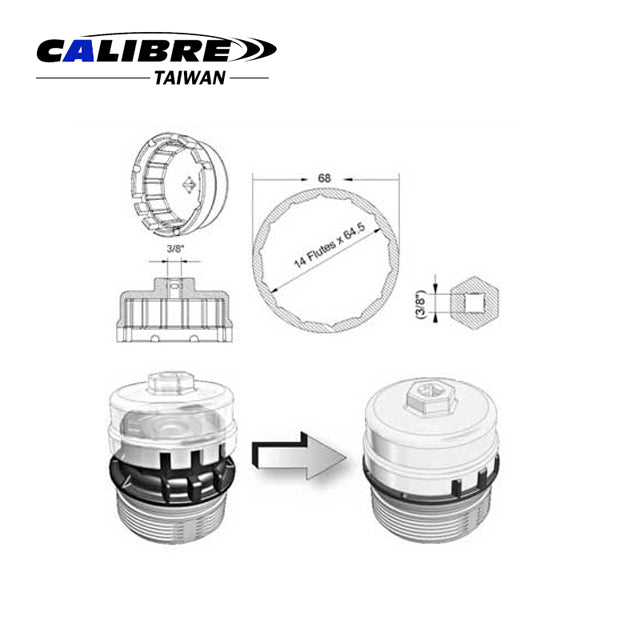 3/8” Dr Toyota Oil Filter Wrench