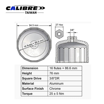 3/8" Drive Oil Filter Wrench
