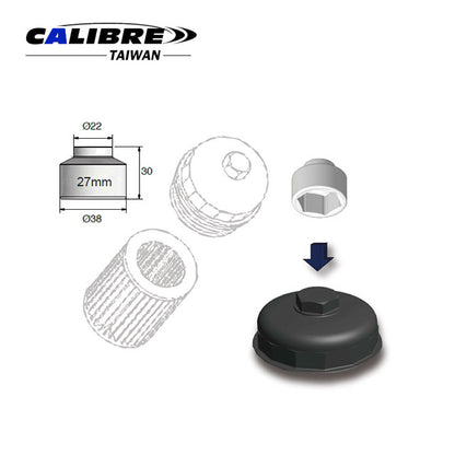 3/8” Dr 27mm Oil Filter Wrench
