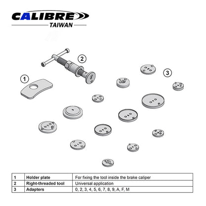 15pc Universal Caliper Wind Back Kit