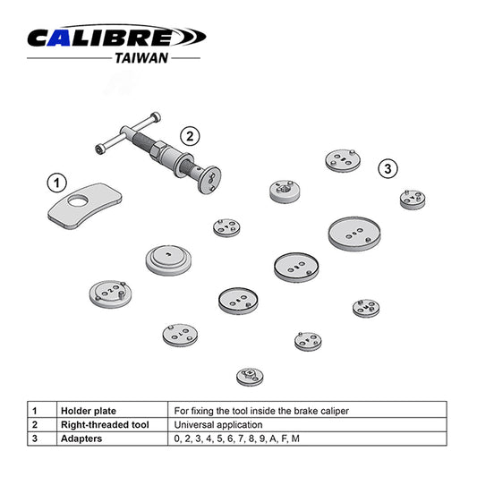 15pc Universal Caliper Wind Back Kit