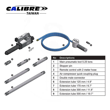 Pneumatic Auto Body Frame Push and Pull Tool Set