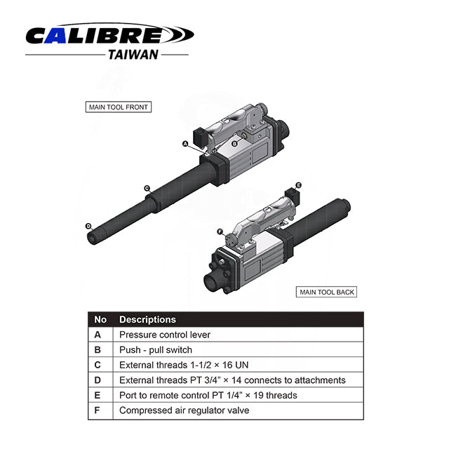 Pneumatic Auto Body Frame Push and Pull Tool Set