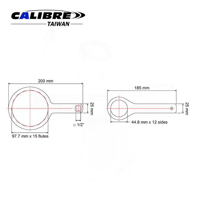 2pcs Wrench Set for Removing Fuel Filter and Sensor Mitsubishi 2.5D