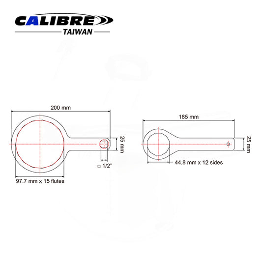 2pcs Wrench Set for Removing Fuel Filter and Sensor Mitsubishi 2.5D