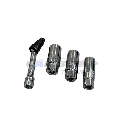 Spark Plug Socket Set & Quick Release Swivel Extension Bar