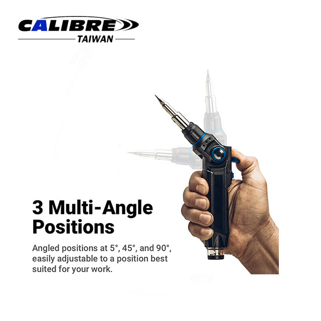 The First Gas Soldering Iron/Torch with 3 Angles (5º, 45º, 90º)