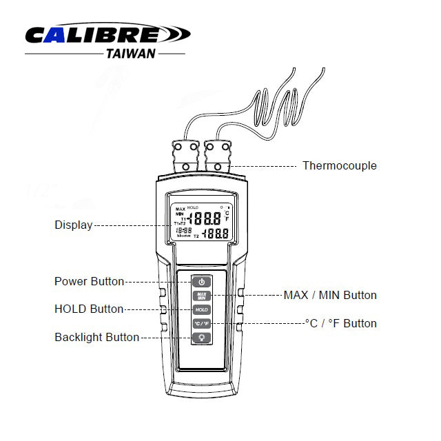 digital thermometer with probe