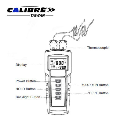 digital thermometer with probe